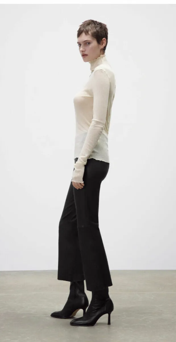 Brand new Zara Leather trousers S  Black - Image 3