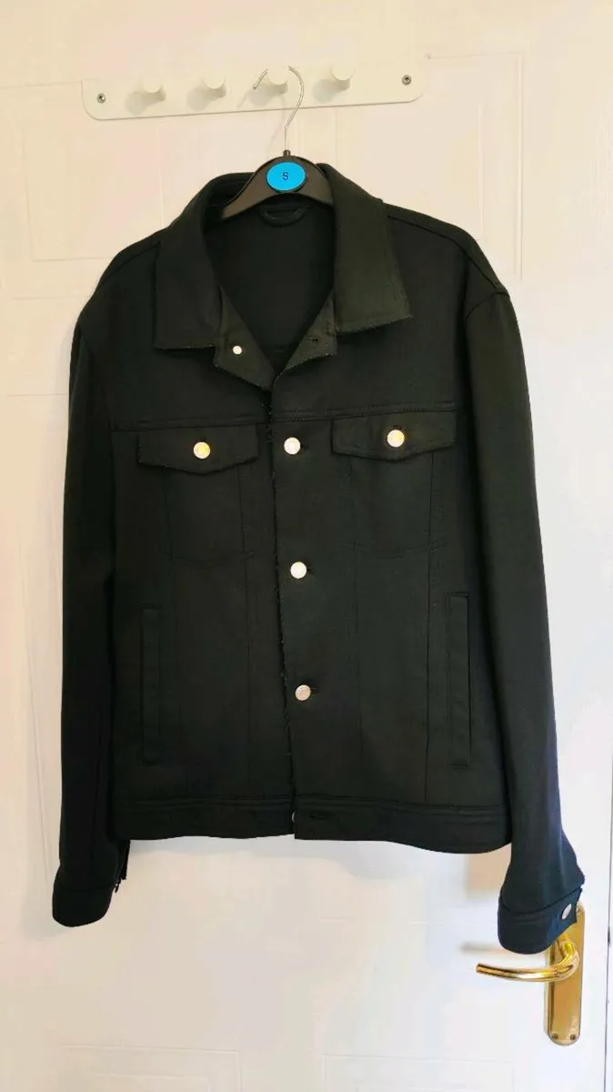 Black Denim Jacket Zara man - Image 1