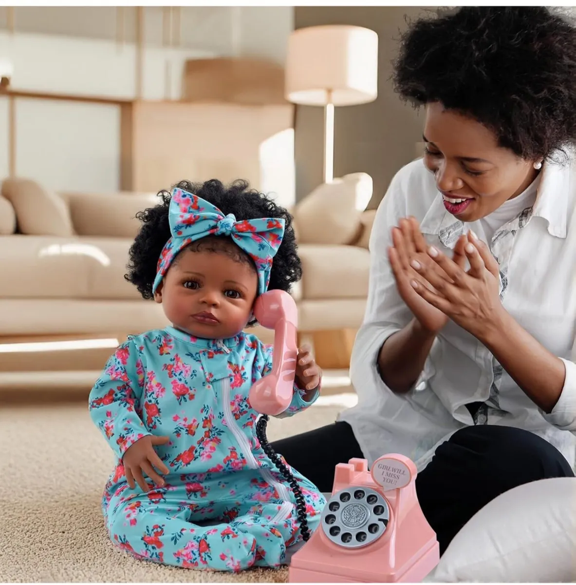 Reborn Black Girl- 20-Inch Realistic Newborn - Image 4