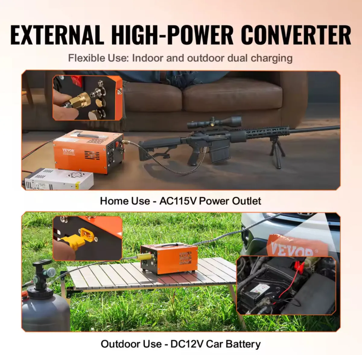 PCP Air Compressor, 4500PSI/30Mpa Portable 12v - Image 3
