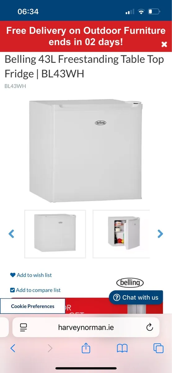 Small Belling fridge - Image 1
