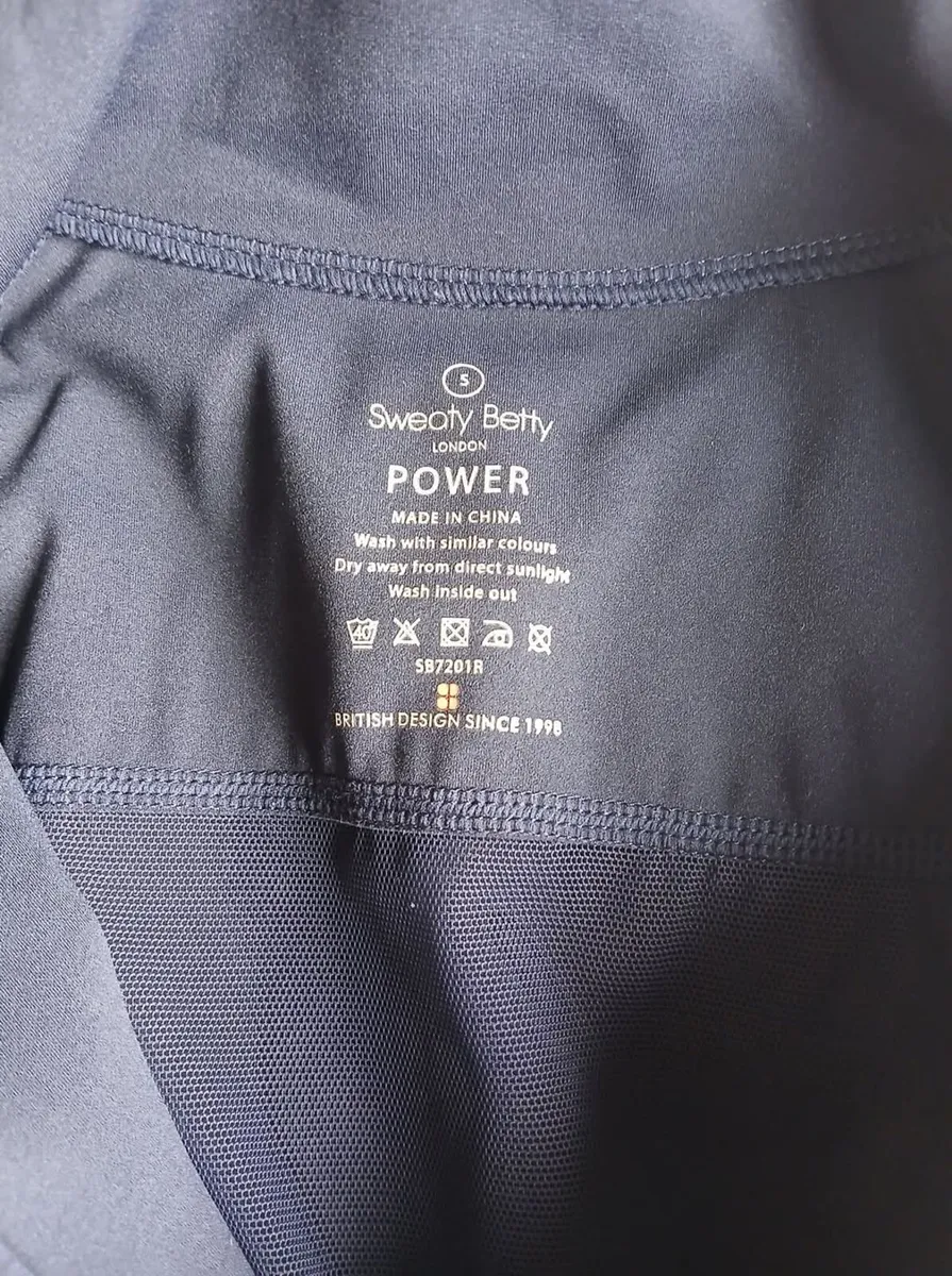 Sweaty Betty navy Power full zip jacket - Image 2