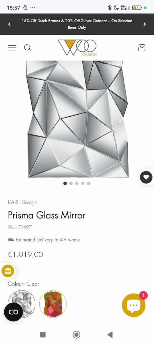 Genuine Kare design Prisma Mirror- Bargain - Image 3