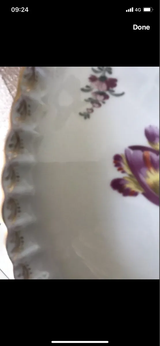 Antique Hand Painted Meissen Dish - Image 3