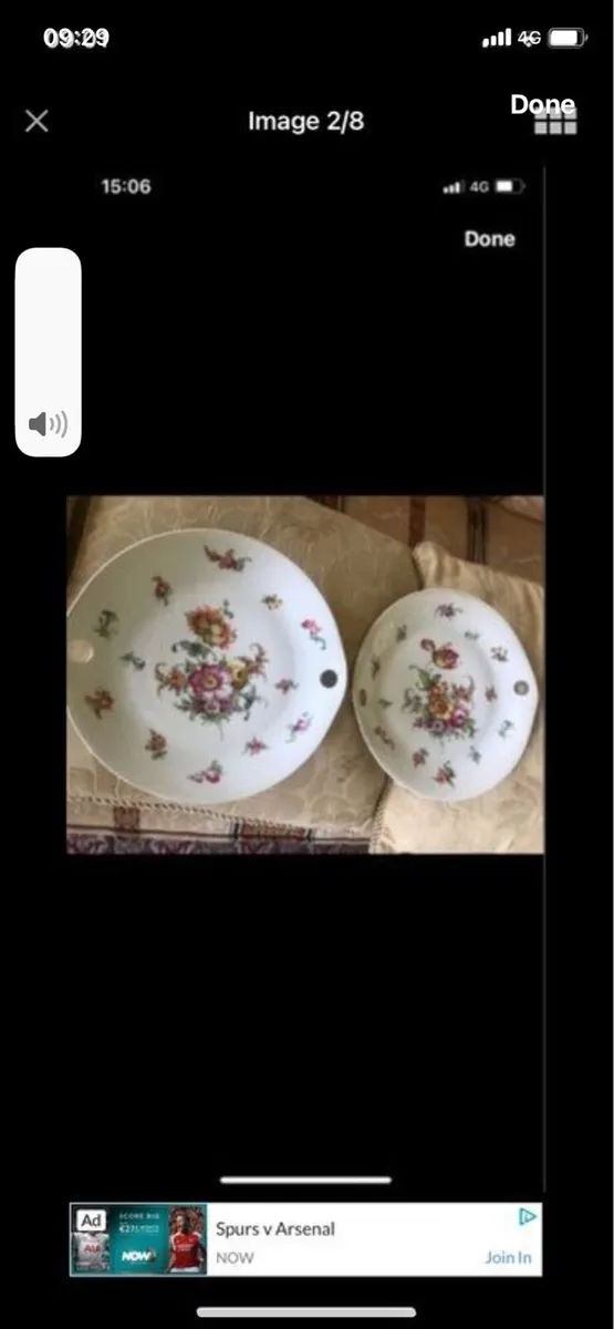 Antique Hand Painted Meissen Plate Set - Image 2