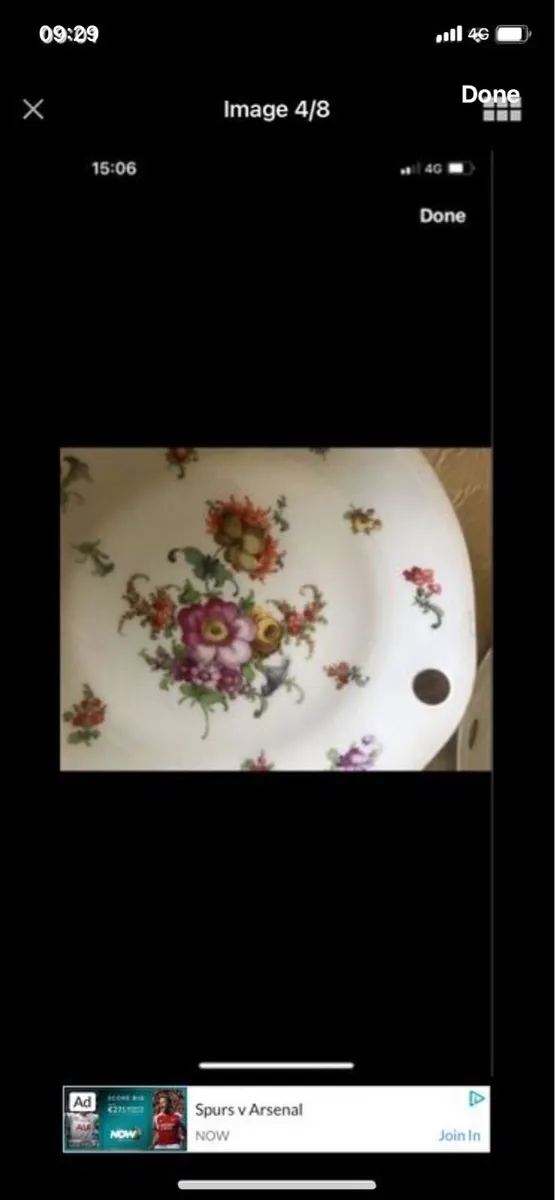 Antique Hand Painted Meissen Plate Set - Image 4