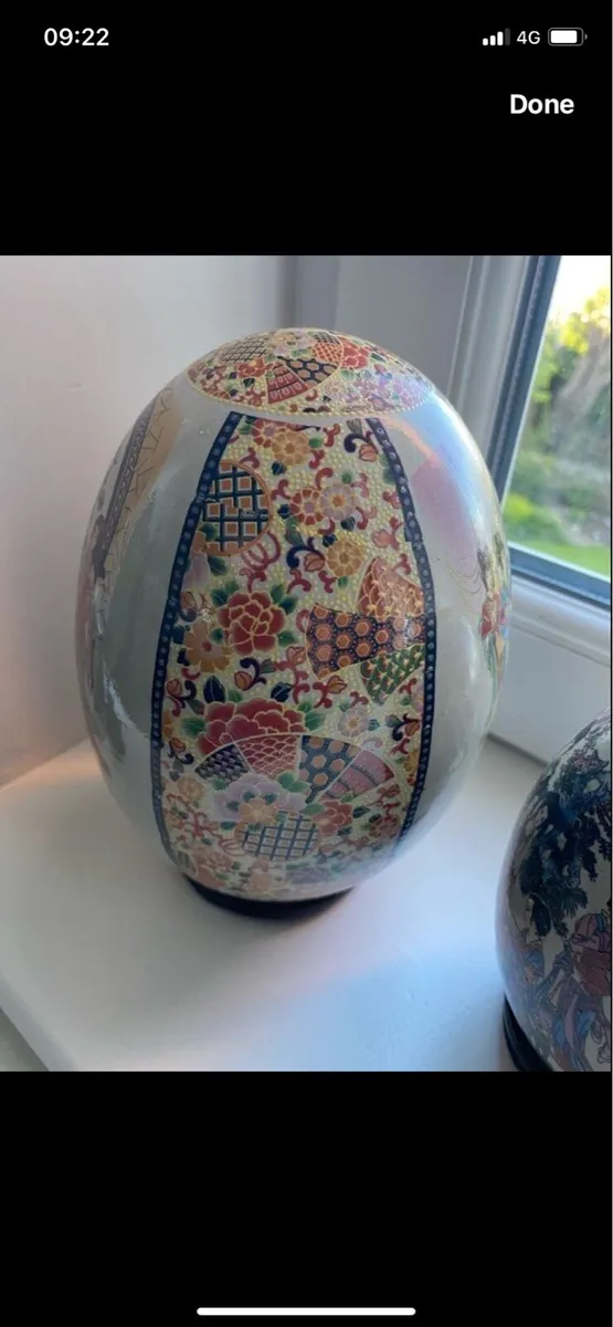 Vintage Chinese Porcelain Egg Set - Image 4