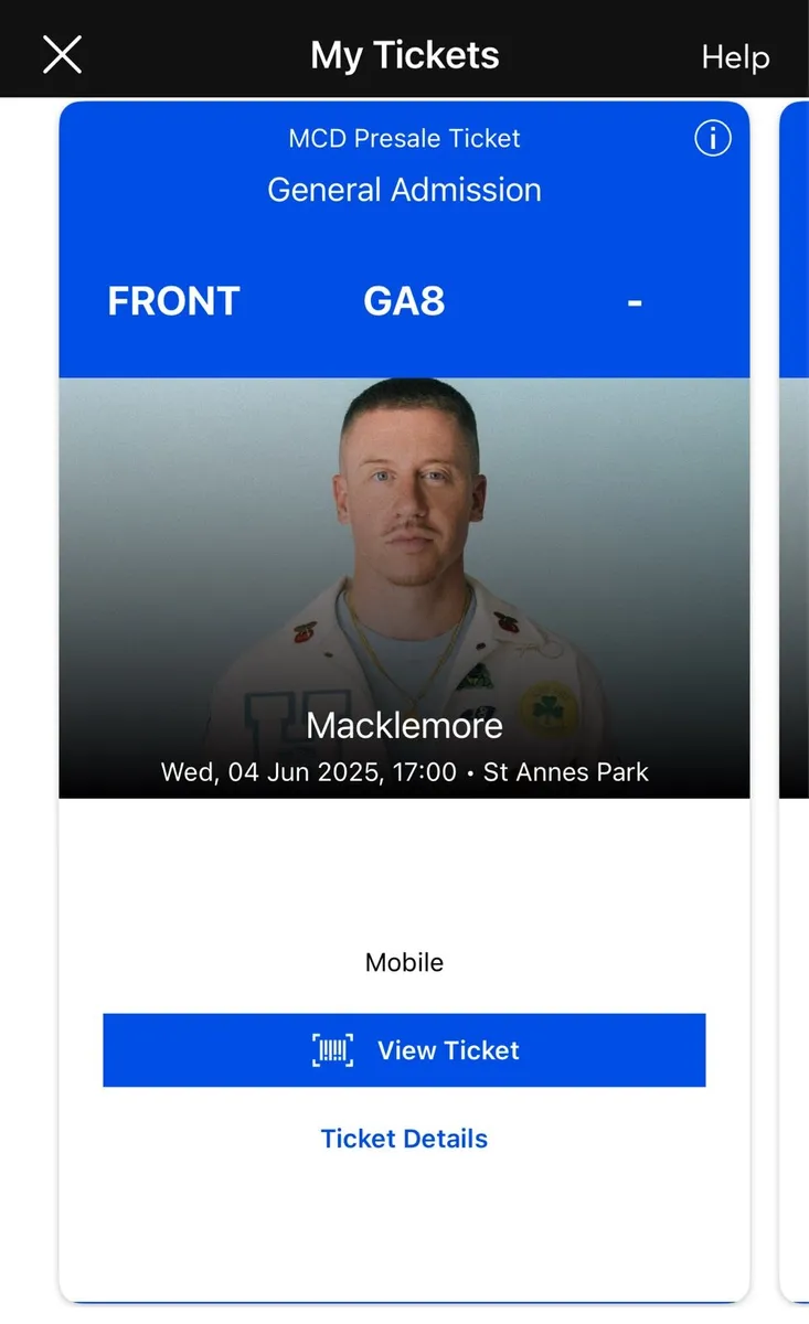 2x Macklemore - St Anne’s Park: Front Standing