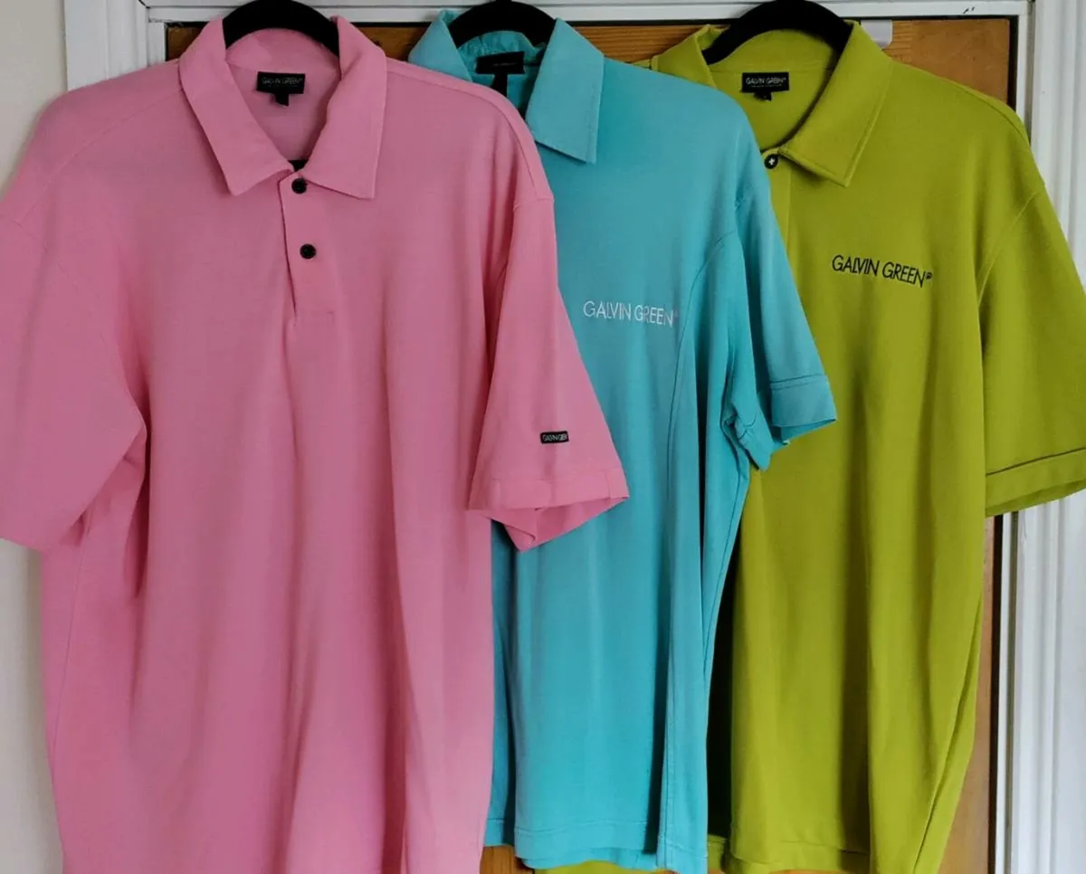 Galvin Green polo shirts x3 L - Image 1
