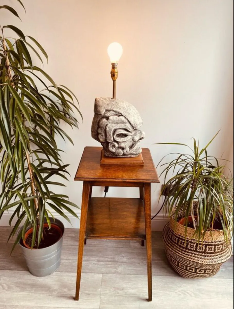 Brutalist Stone Lamp 60 x 20 x 14cm Heavy Piece - Image 1