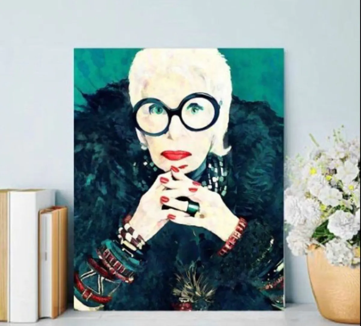 Iris Apfel Print on Canvas 51 x 40 cm - Image 3