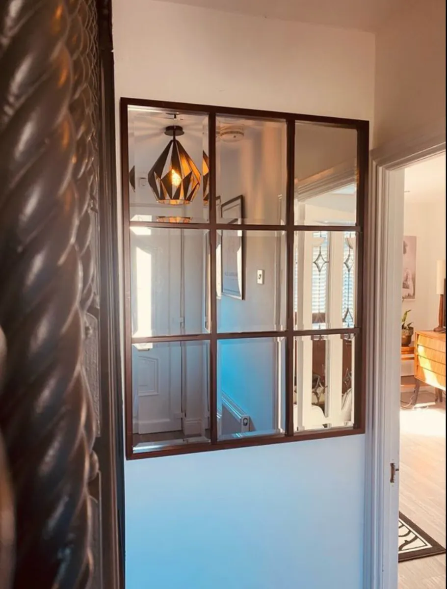 Large Vintage Bevelled Mirror - Image 1