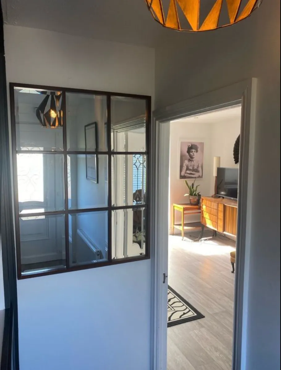 Large Vintage Bevelled Mirror - Image 2
