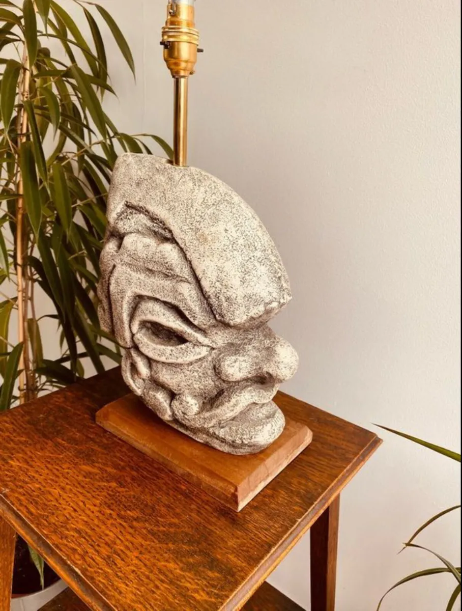Brutalist Stone Lamp 60 x 20 x 14cm Heavy Piece - Image 3