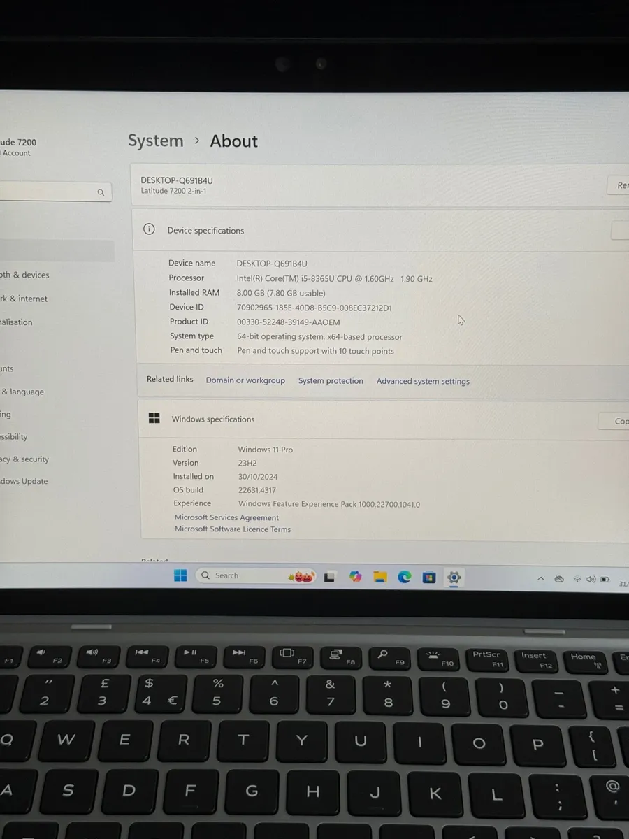 Dell Latitude 7200 2in1 Laptop i5/8GB/256SSD/FHD - Image 3