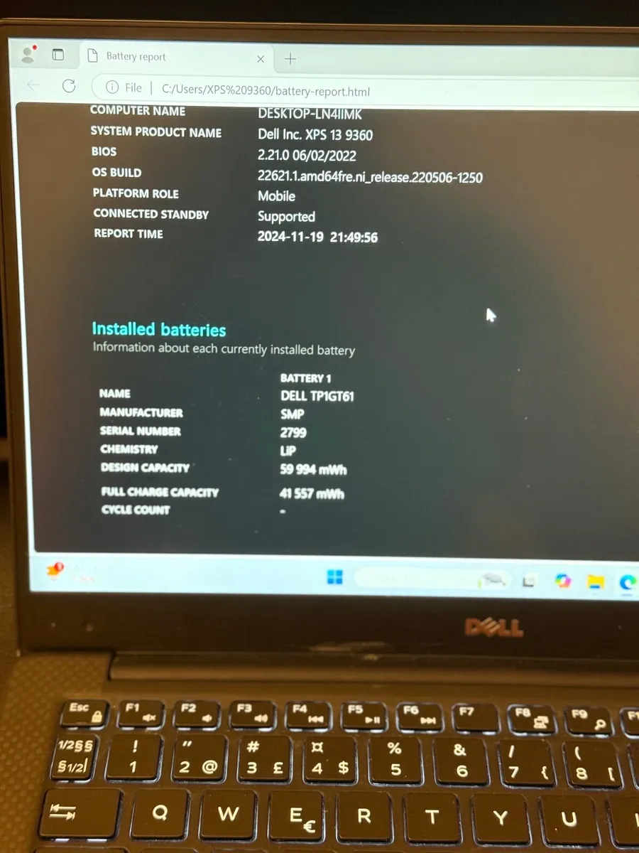 Dell XPS 13 9360 Laptop i5/8GB/256SSD/QHD - Image 4