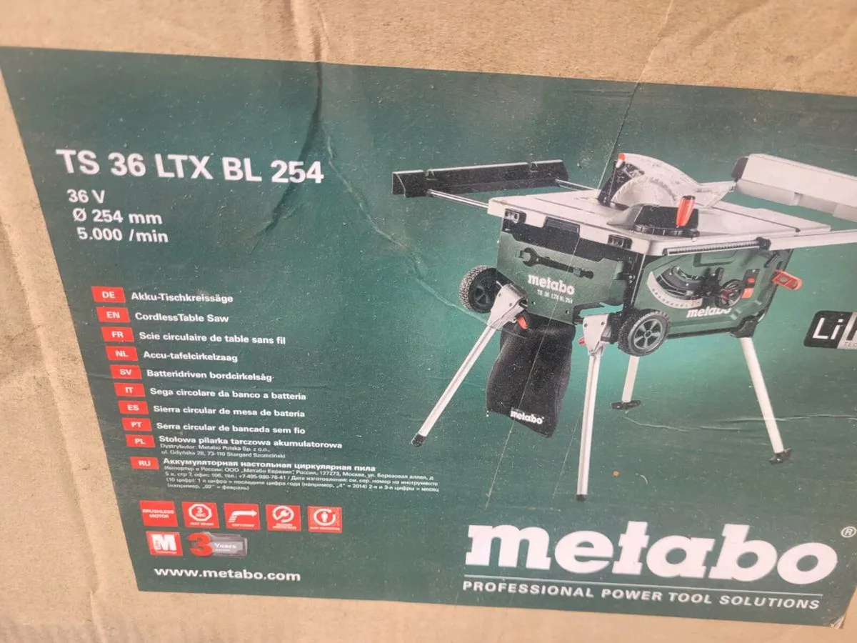 New metabo 36v benchsaw - Image 1