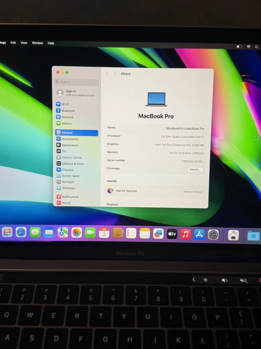 MacBook Pro 13 2019 i7/16GB/512SSD/370c - Image 2