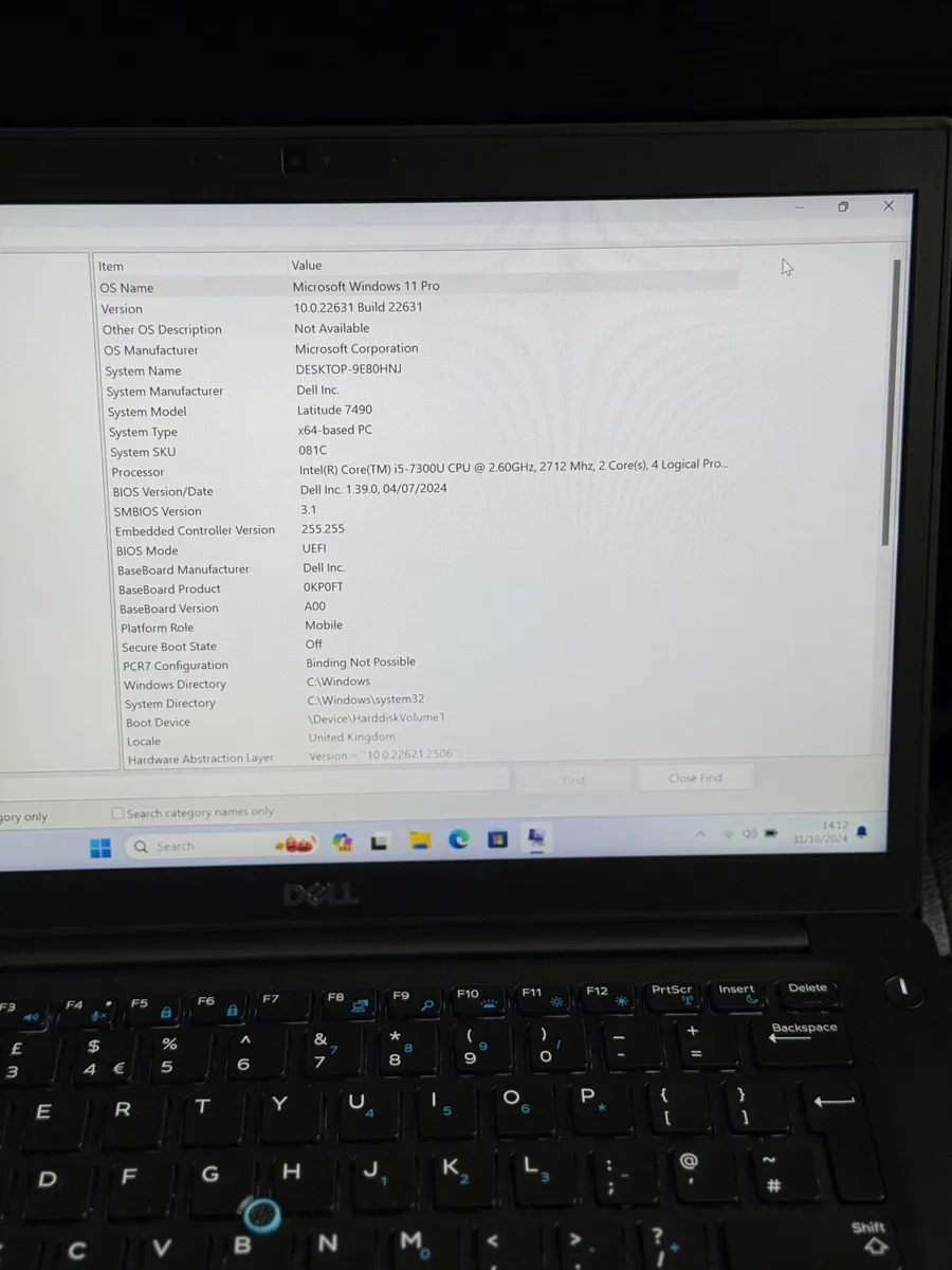 Dell Latitude 7490 Laptop i5/16GB/256SSD/FHD - Image 2