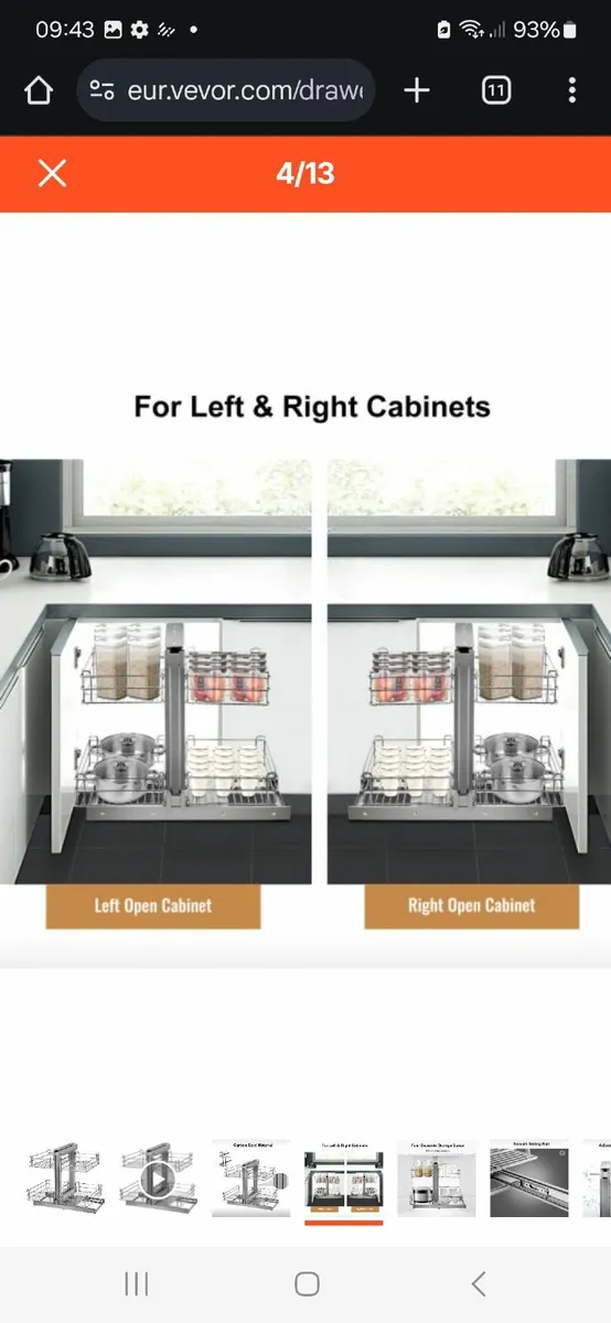 2 Kitchen pull out blind corner cabinets - Image 3