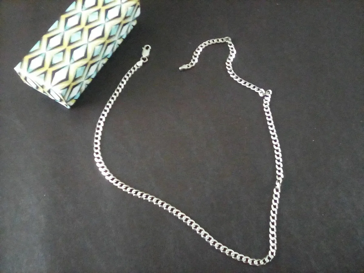 925 Hallmarked Silver Necklace Chain. - Image 3