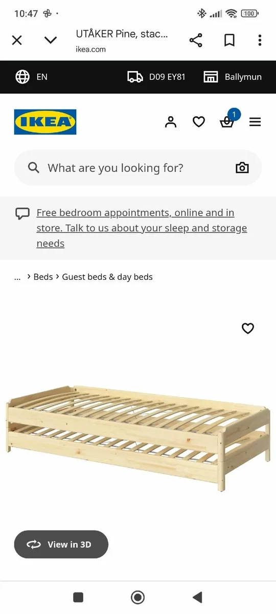 Ikea utaker stackable bed