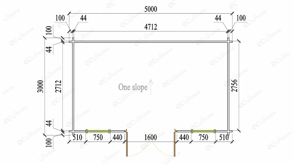 Ecohome Log Cabins Portlaoise 5m x 3m - Image 2