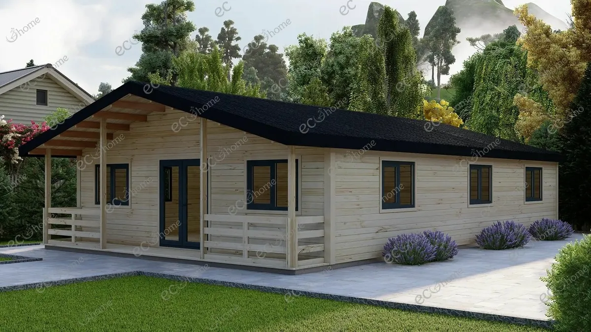 ECOHOME Log Cabins Eco 4 Bed B 8m x 13.5m Modular - Image 1