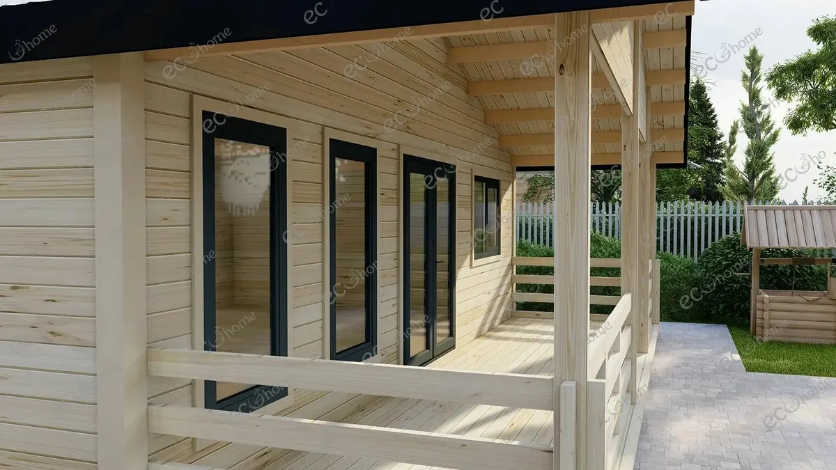 ECOHOME Log Cabins 4 Bed Darren 8m x 16.5m Modular - Image 3