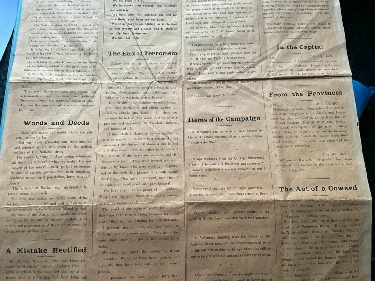 1922 original newspaper - Image 1