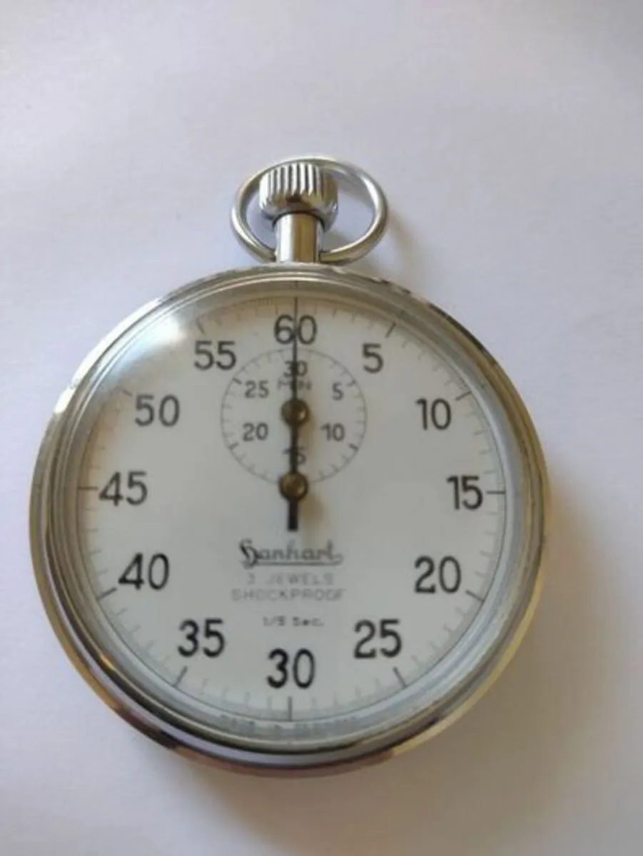 Vintage Hanhart 3 Jewels 1/5 sec Stopwatch - Image 1