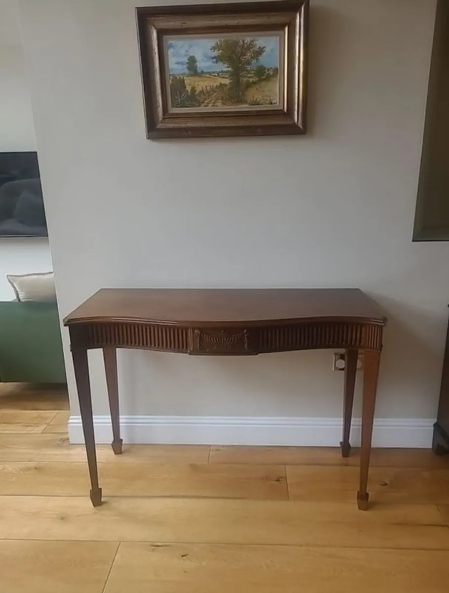 Antique Edwardian Mahogany Side Console Table - Image 1