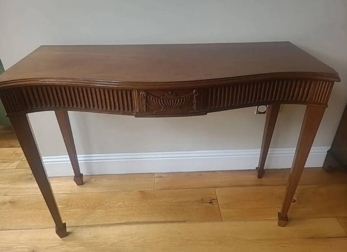 Antique Edwardian Mahogany Side Console Table - Image 3