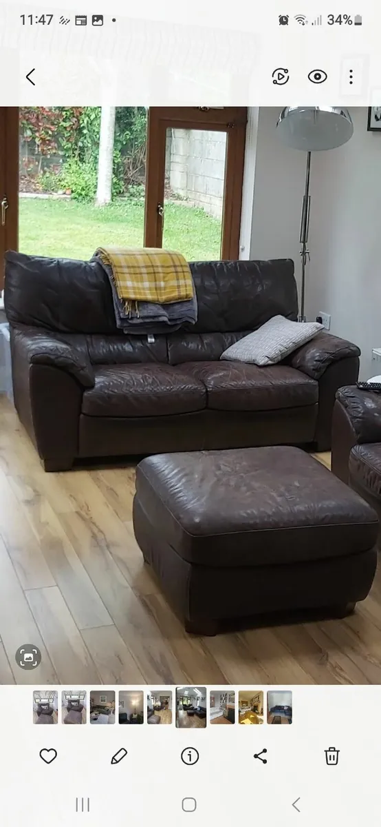 Sofa and footstool
