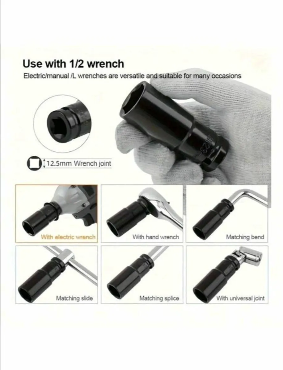 10 piece 1/2 inch impact socket set - Image 4