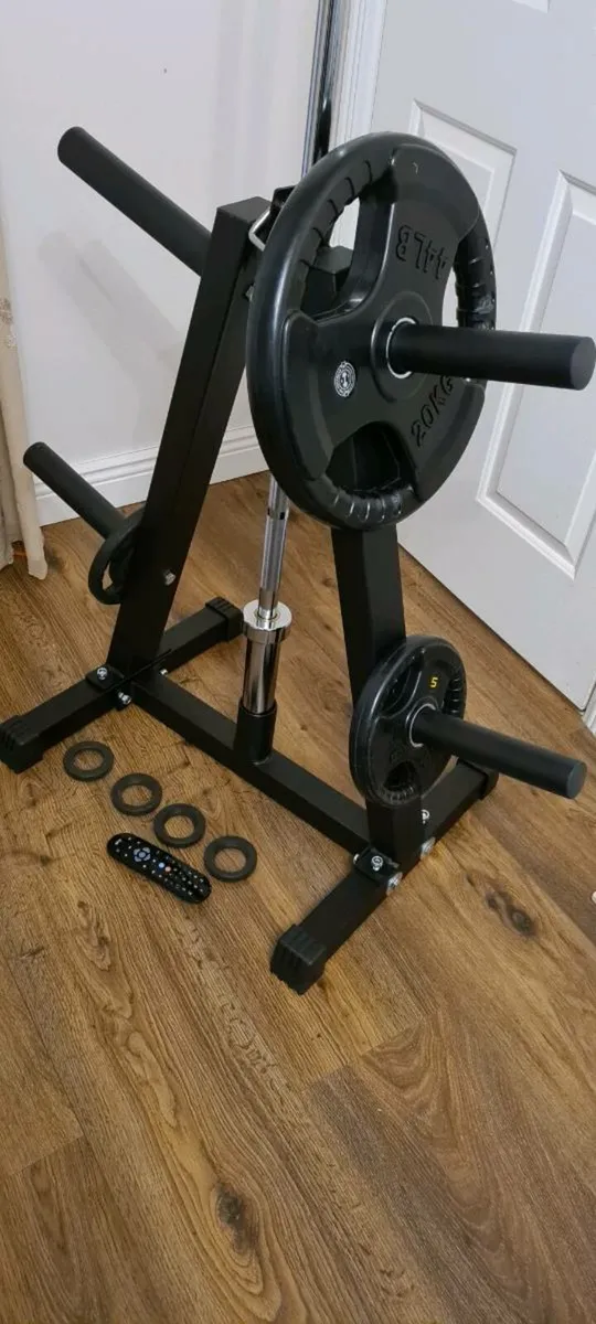 Brand new Olympic weight plate and bar storage rac - Image 2