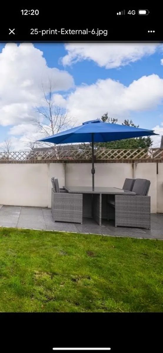 8 Seater Cube Set Patio Set with Square Table (Grey) - Image 3