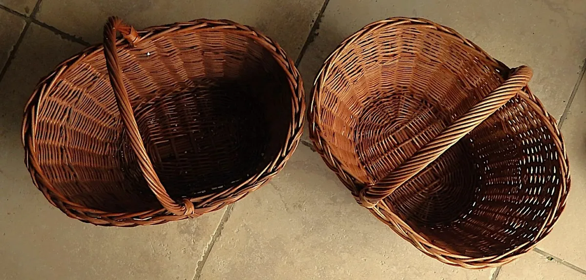 2 Wicker Shopping Baskets - Image 2
