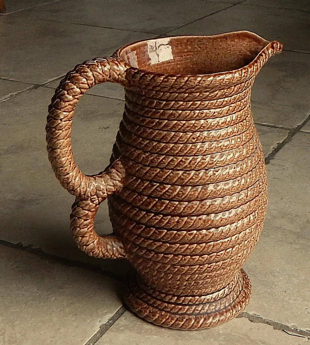 Vintage Govancroft Stoneware Rope Effect Pitcher - Image 2
