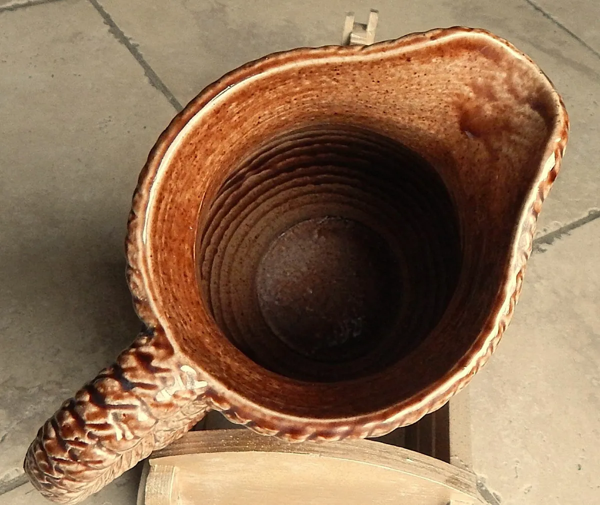 Vintage Govancroft Stoneware Rope Effect Pitcher - Image 3