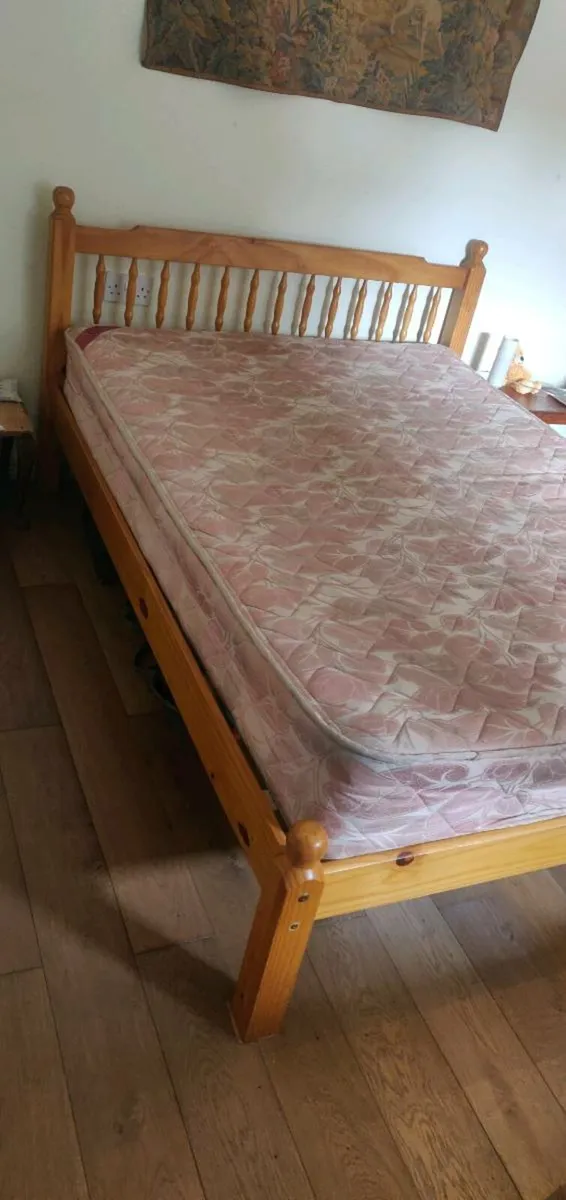 Pine Double Bed - Image 2