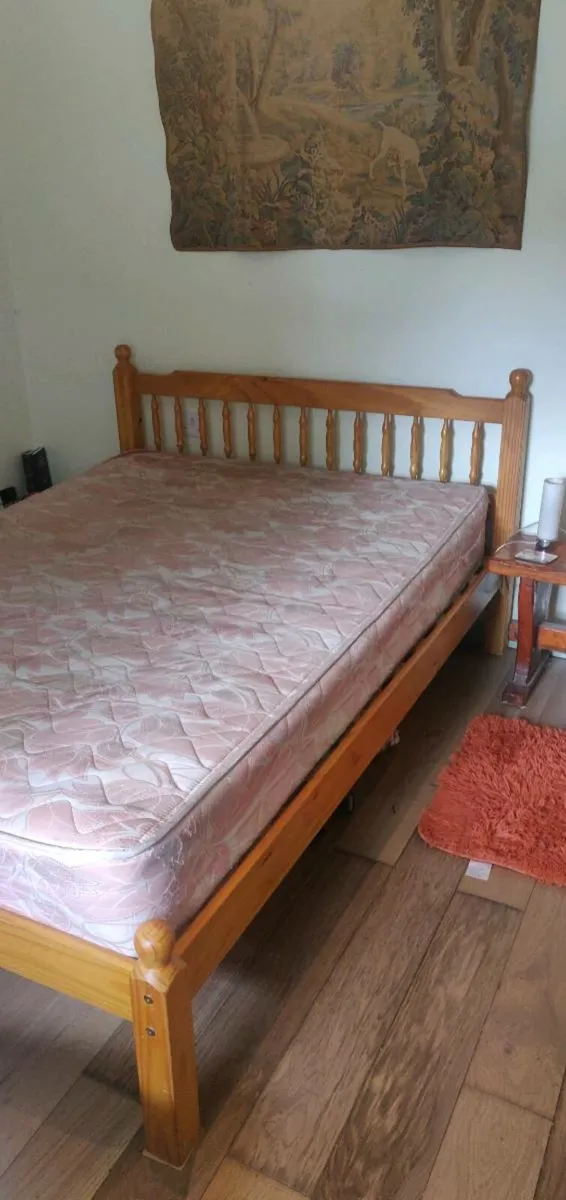 Pine Double Bed - Image 1