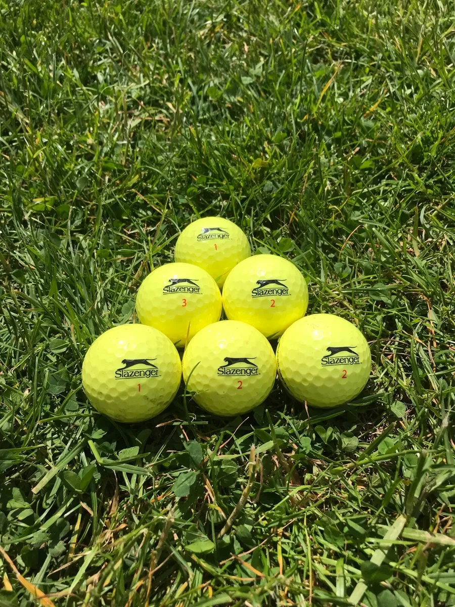6 yellow Slazenger V300 golf balls! - Image 1