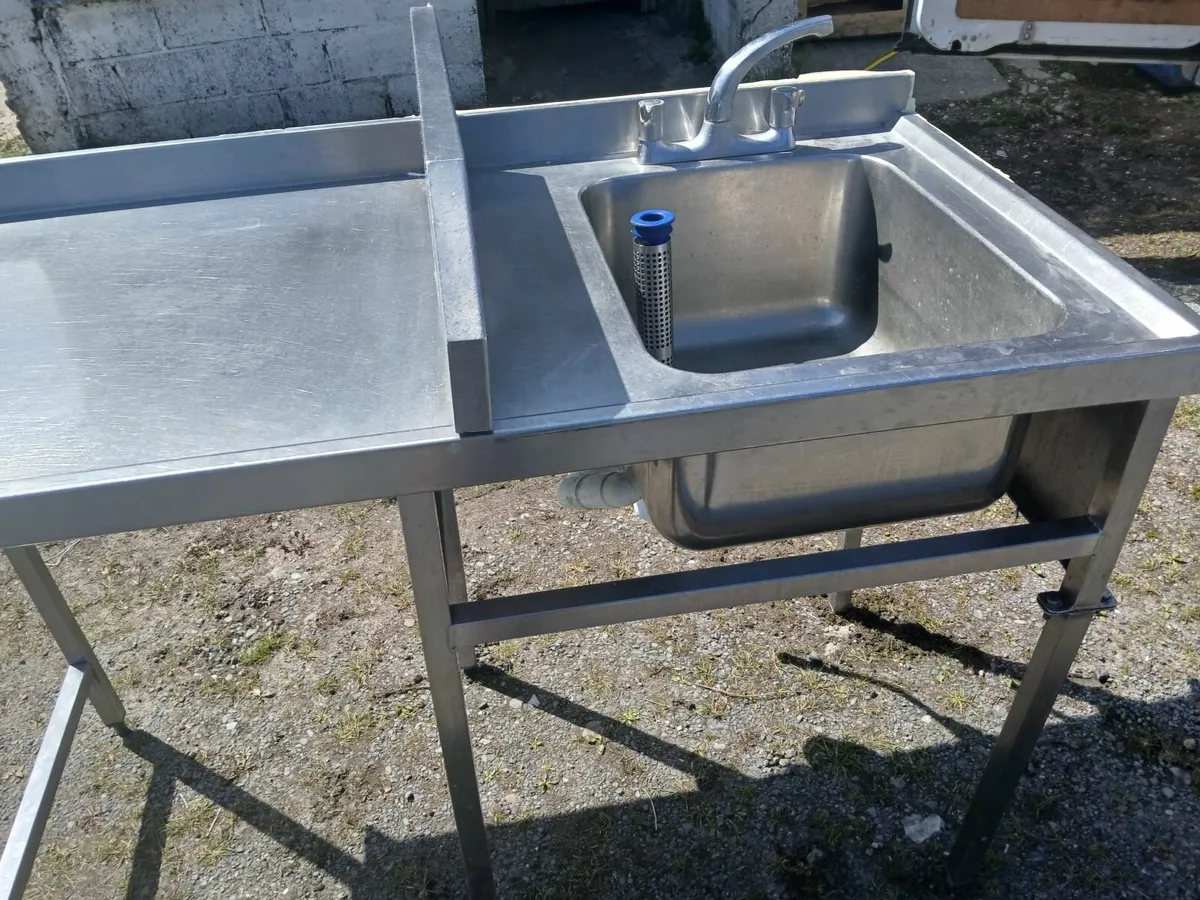 Stainlesd steel tabke/sink unit..delivered - Image 2