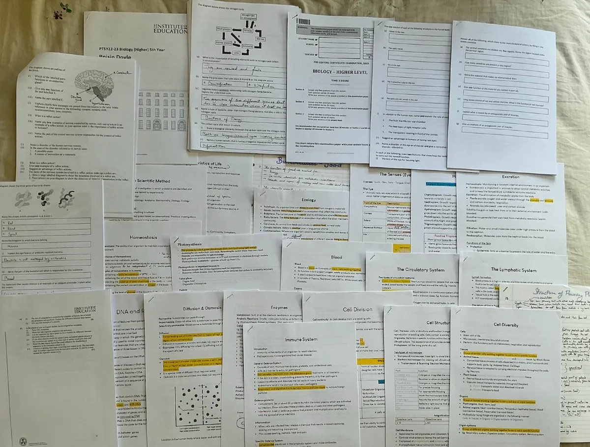 Biology H1 Standard notes from Institute - Image 1