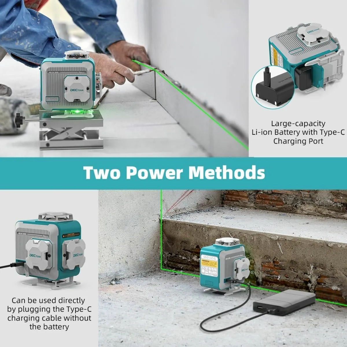 Compact Trade Rated Laser Level Self-levelling 4D - Image 4