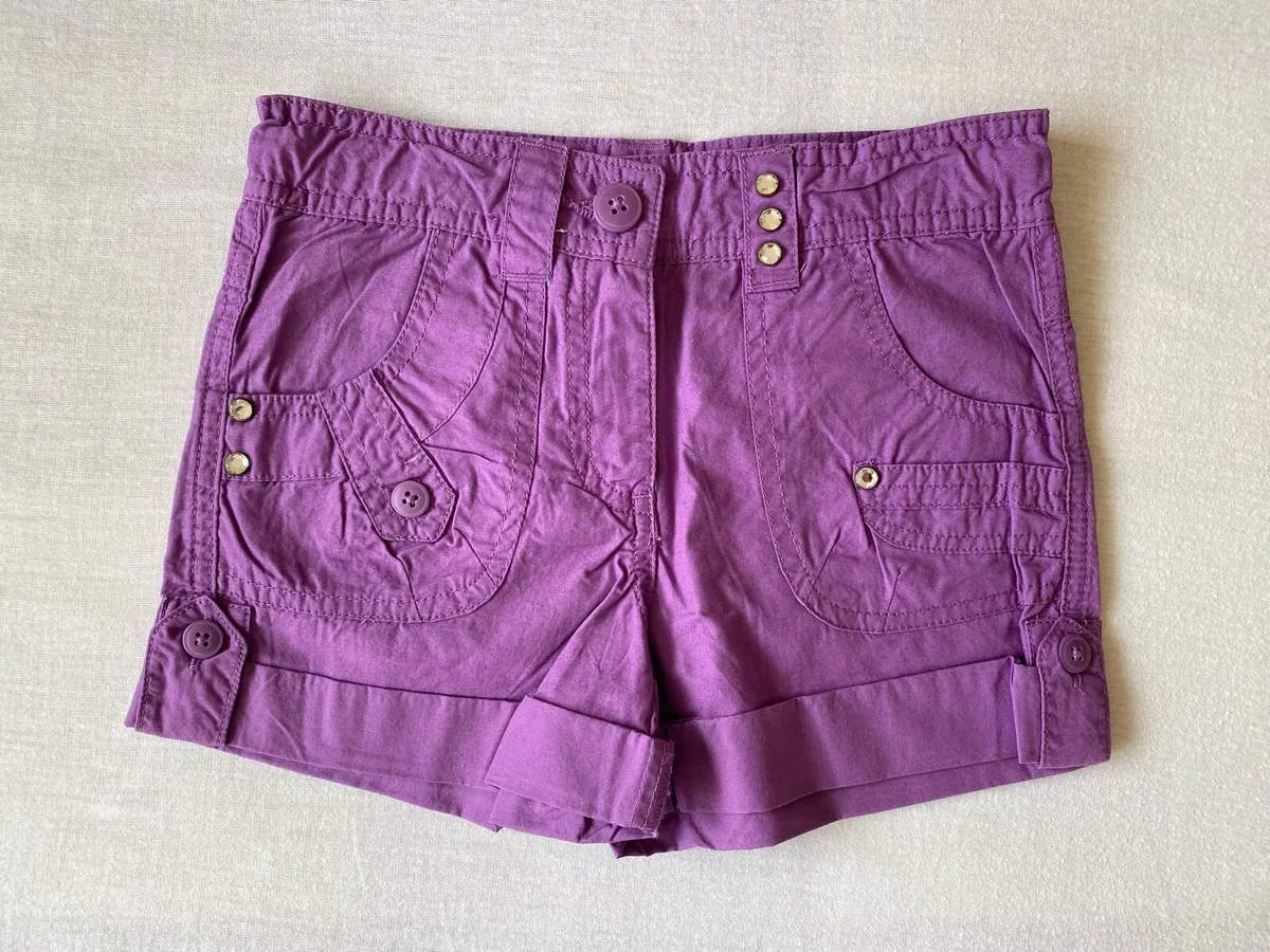 Girl’s Brand New Summer Purple Poplin Shorts - Image 1