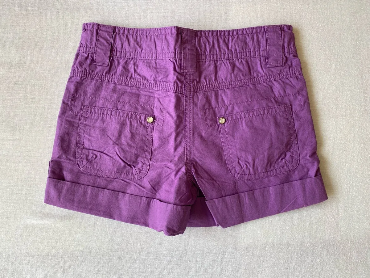 Girl’s Brand New Summer Purple Poplin Shorts - Image 2