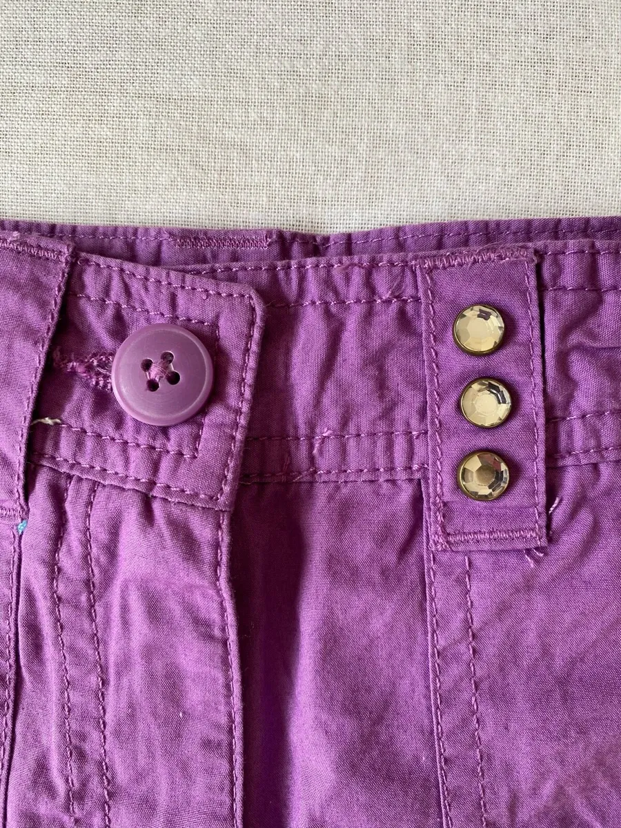 Girl’s Brand New Summer Purple Poplin Shorts - Image 3