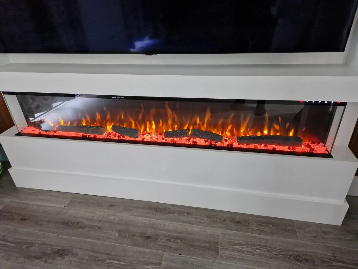 3 sides 60" electric fireplace FREE DELIVERY - Image 1